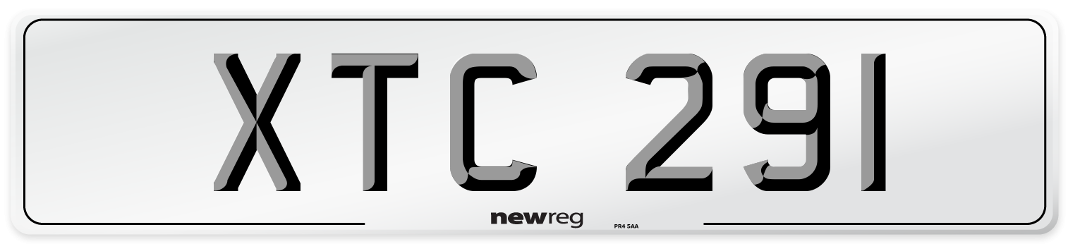 XTC 291 Number Plate from New Reg